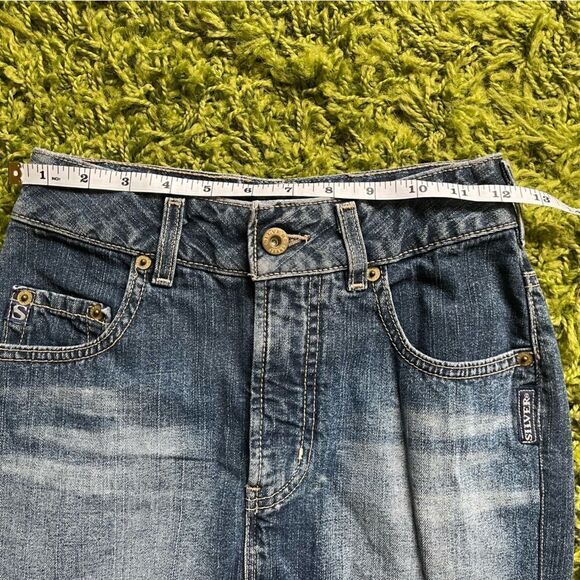 Y2K SILVER JEANS MINI SKIRT - Picture 10 of 12